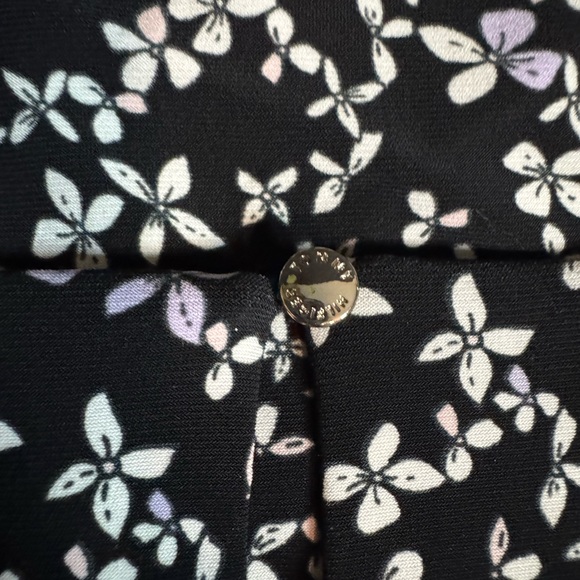 Tommy Hilfiger Black and White Maxi A-Line Skirt Asymmetrical Cocktail - Picture 4 of 6